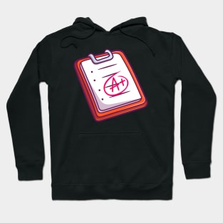 A+ Grade Report Cartoon Hoodie